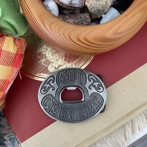 Got Cerveza Metal Belt Buckle - Silver